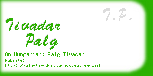 tivadar palg business card